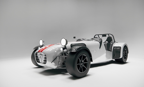 Vintage Convertible sports car Caterham R500 3d model