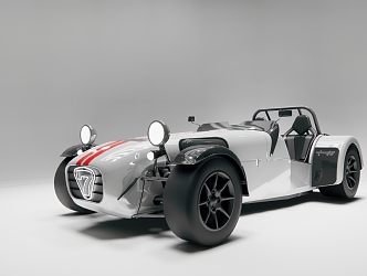 Vintage Convertible sports car Caterham R500 3d model