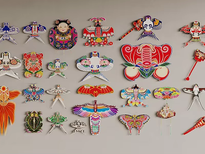 Chinese Kite Paper Kite 3d model Chinese Kite Paper Kite 3d model