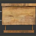 Rustic Wooden Desk Furniture With Wooden Tabletop Drawer Cabinets Two Drawers Each And Bracket Legs