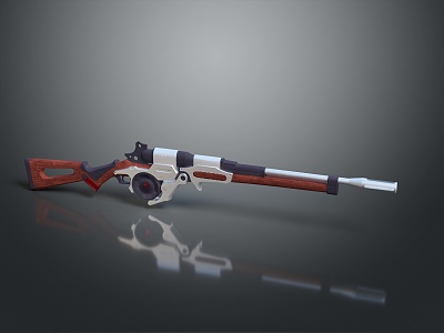 rifle semi-automatic rifle combat rifle battle rifle carbine war rifle attack rifle 3d model