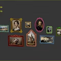 Vintage Furniture Decorative Paintings Gold Framed Various Sizes Portrait Landscape Still Life Art