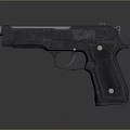3D Rendered Black Pistol With High Detail Realistic Design And Isolated Background
