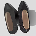 Black Leather Ankle Boots With Perforated Dots High Heel And Pointed Toe Design