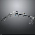Modern Industrial Conveyor Equipment With Curved Metal Frames And Control Panels