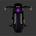 BMW Custom Motorcycle Purple Blue Design With 72 Black Prince And Gold Accent Wheels