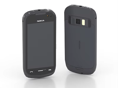 NOKIA Digital Mobile Phone With Front Screen Back Camera Flash And Exterior Design 3d model