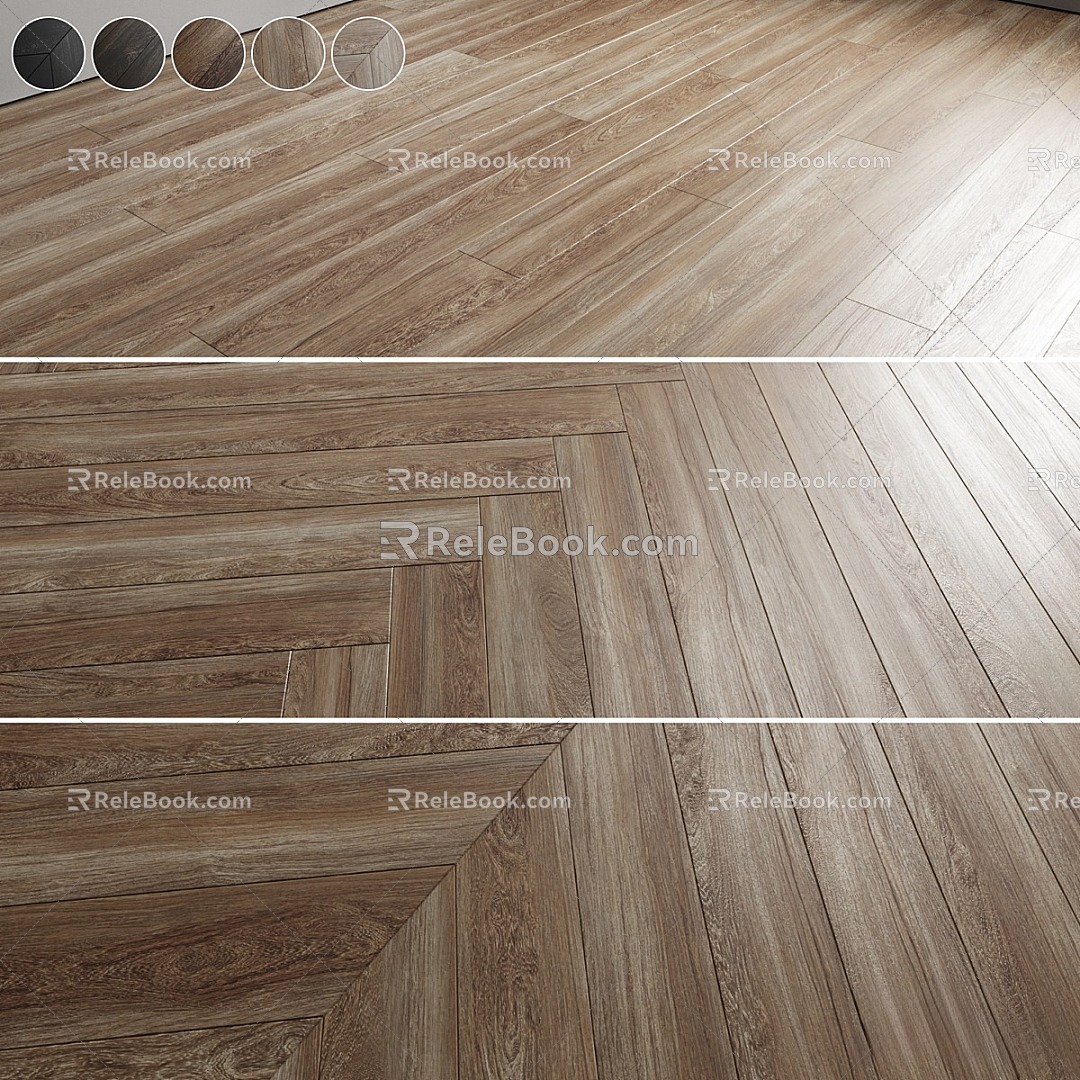 Modern Oak Flooring 3d model