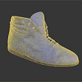 Comfortable Blue Suede High Top Lace Up Shoes For Casual Daily Wear