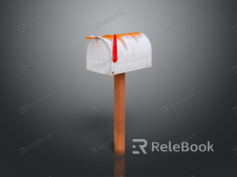 Mailbox mailbox mailbox tin mailbox old mailbox items model