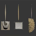 Decorative Household Items With Woven Shell Folding Table Canvas Awning And Banana Bunch