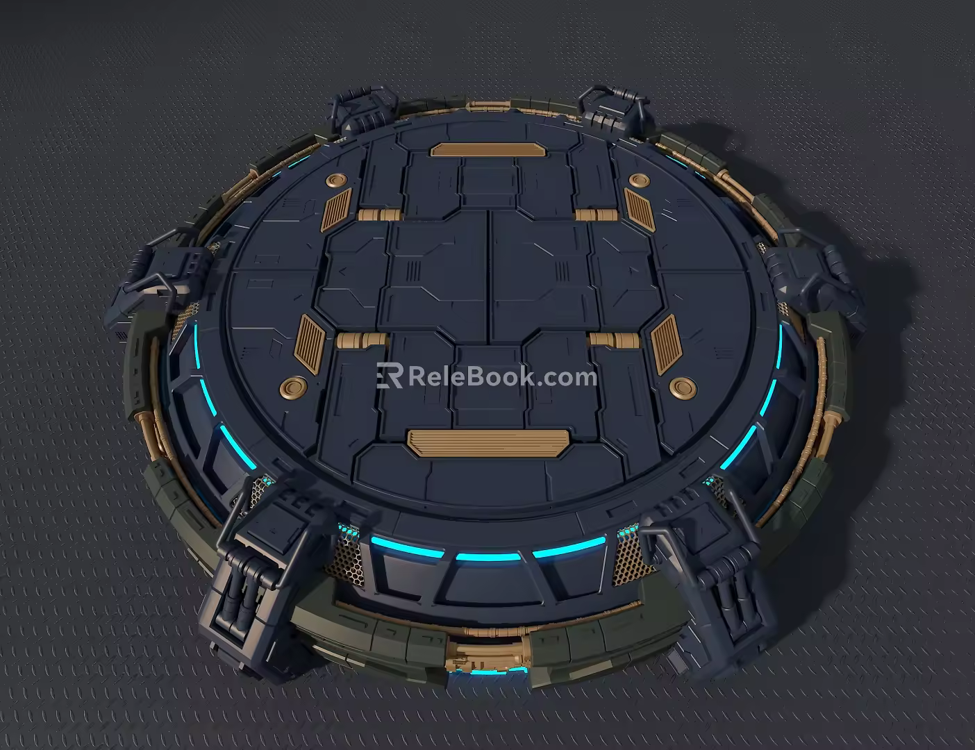 Science and Technology Platform Mechanical Platform Science and Technology Booth 3d model