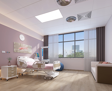 Modern delivery room Hospital delivery room Month center delivery room 3d model