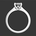 Elegant Silver Diamond Ring With Simple Band And Shiny Stone For Daily Wear