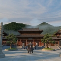 Perspective of Ancient Chinese Temples 3d model