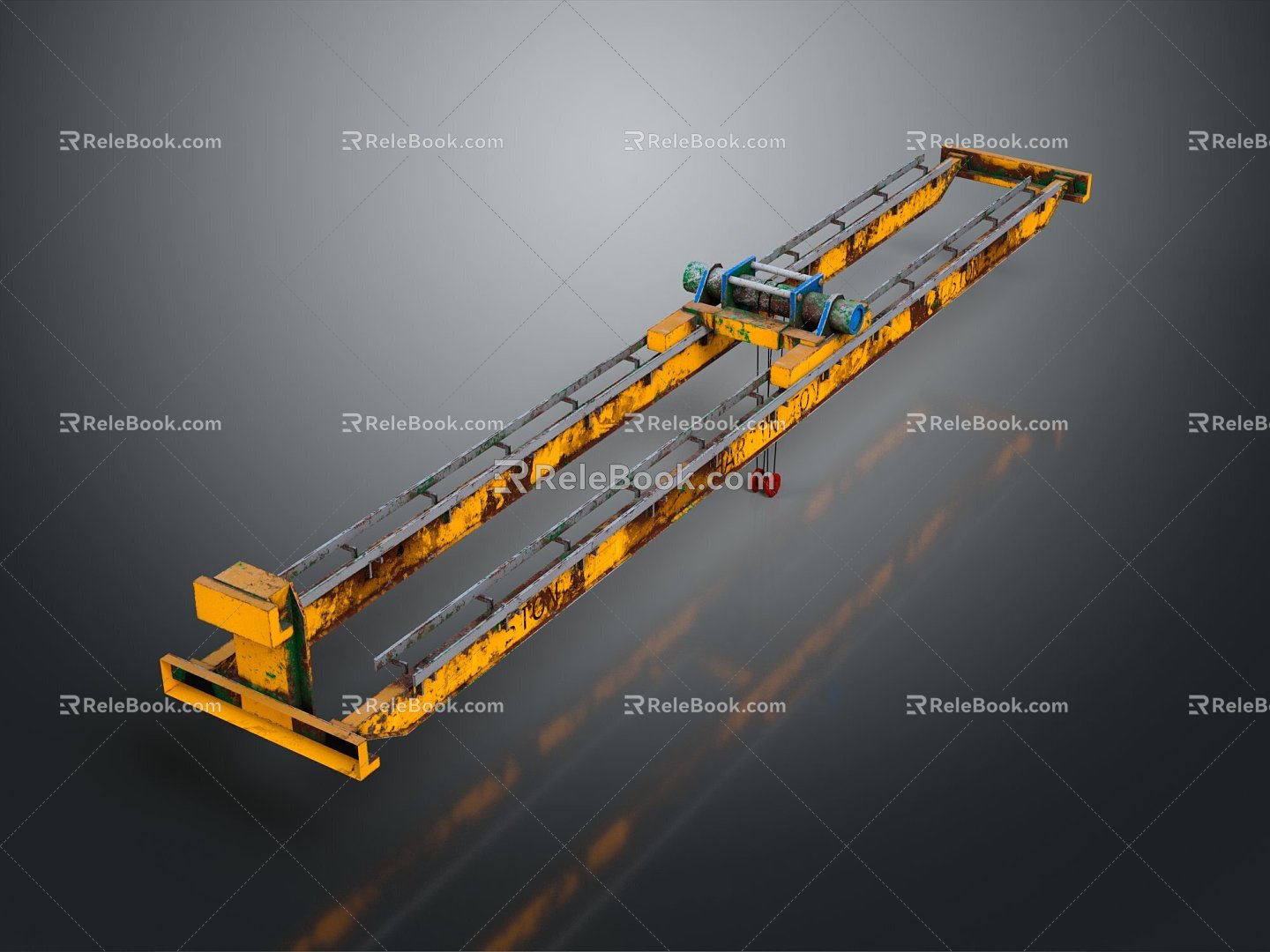 Vehicle Hoist Truck Crane Lift Airport Luggage Carrier 3d model