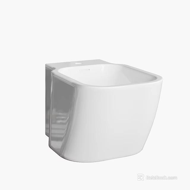 Modern White Toilet with Sleek Contemporary Design and Ceramic Finish 3d model 