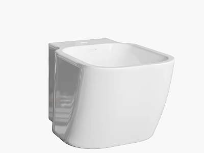 Modern White Toilet with Sleek Contemporary Design and Ceramic Finish 3d model