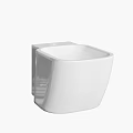 Modern White Toilet with Sleek Contemporary Design and Ceramic Finish
