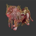 Fantasy Lion Mount Game Character Featuring White Mane Ornate Saddle And Golden Ornaments