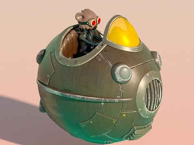 sphere ship fan 3d model