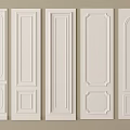 Decorative White Wall Panels With Various Design Styles For Interior Spaces 3d model