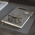 Modern Home Office Desk With Laptop Lamp Phone And Stationery
