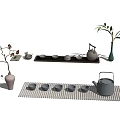 New Chinese Tea Set Teapot Tea Set 3d model
