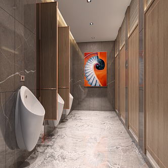 Modern Toilet Hotel Public Toilet 3d model