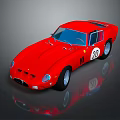 Red Classic Sports Car With Streamlined Design And Number 20 On Body