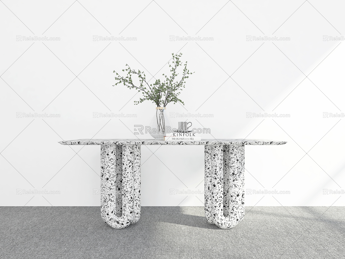 Dining Table Rectangular Dining Table Ornaments Living Room Dining Table Dining Table Table Table 3d model