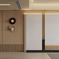 Modern Minimalist Dining and Living Room Interior With Gray Sofa Cabinets And Recessed Lighting