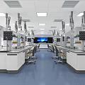 Modern Laboratory Interior Design With Lab Benches Fume Hoods And Equipment