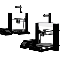 Black Wanhao Duplicator i3 3D Printers As Professional Office Appliance For Desktop Use