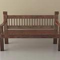 Wooden Leisure Chair with Slatted Backrest and Armrests in Simple Design for Relaxation