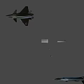 Advanced Black Fighter Jet With Sleek Aerodynamic Design and Military Emblems On Body