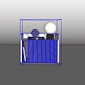 Modern Black And White Striped Bedside Table With Round Lamp Books And Decorative Object