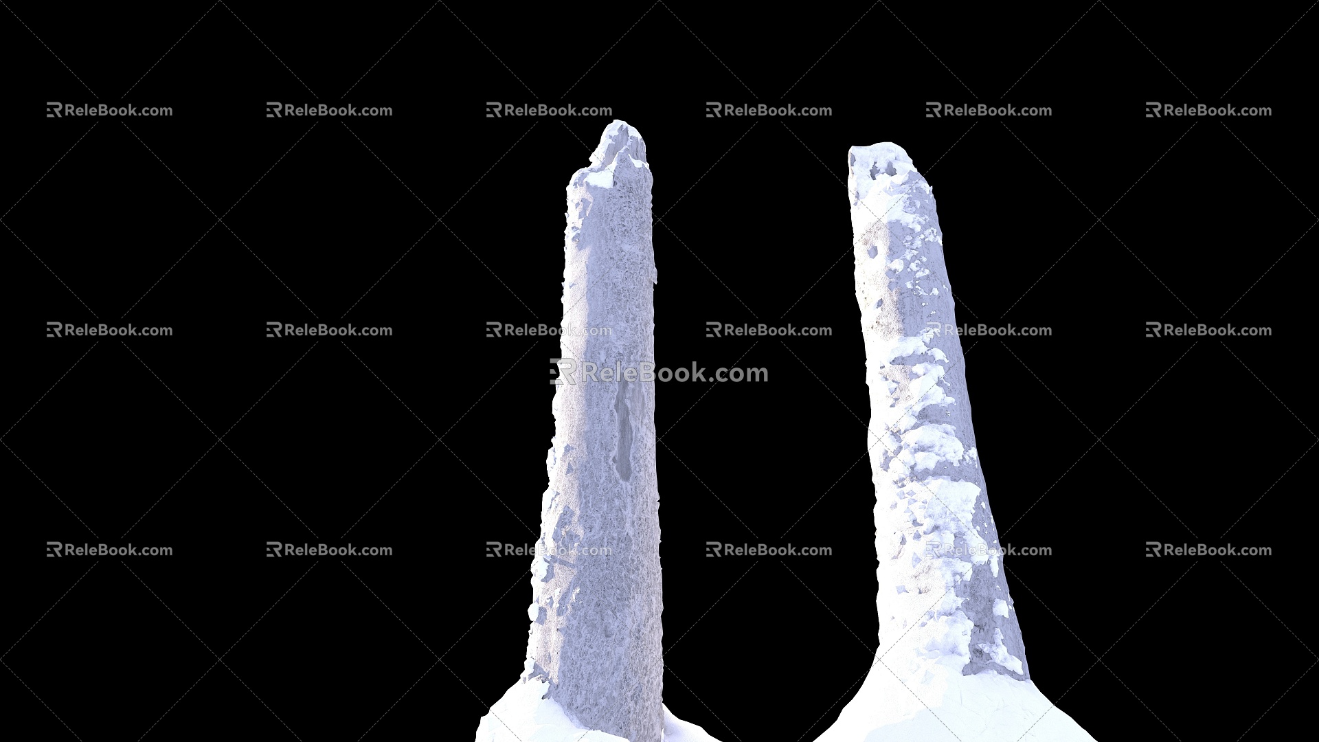 Snow stump 3d model