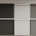 Six Panel Roller Shutters In Different Colors For Home Interior Design 3d model