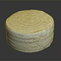Round Layered Cake With Spiral Cream Top And Smooth Textured Layers