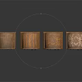Vintage Wooden Radios With Intricate Designs Arranged In A Row For Electronic Collection