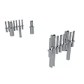 Stainless Steel Industrial Components Including Multiple Connectors And Fittings For Machinery