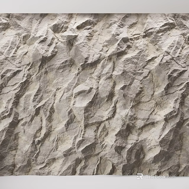 Natural Rough Stone Texture Component For Architectural Decorative Surface Material 3d model 