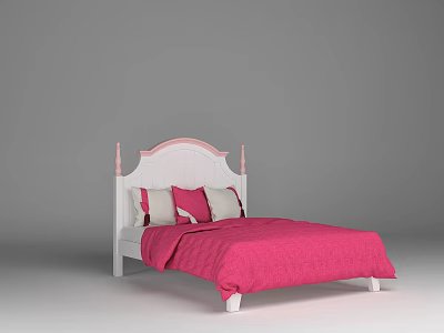 American Double Bed 3d model American Double Bed 3d model