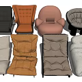 Comfortable Bean Bag Sofa With Various Styles And Multiple Color Options For Living Room 3d model