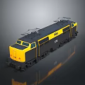 Yellow And Black Electric Model Train With Pantograph Front Windows And NS Logo