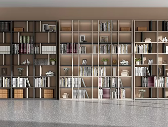 Modern bookcase 3d model