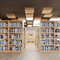 Modern Reading Room Books Reading Room 3d model