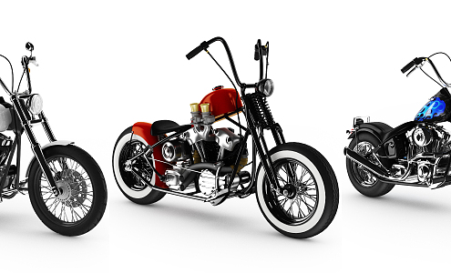 Modern Motorcycle 3d model