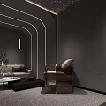 Modern Home Theater Room With Large Projection Screen Comfortable Seating And Starry Ceiling